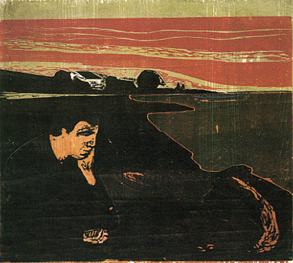 Edvard Munch, Melancholy, oil on wood