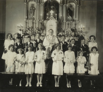 First Holy Communion, Father Brzostowski, ca. 1940