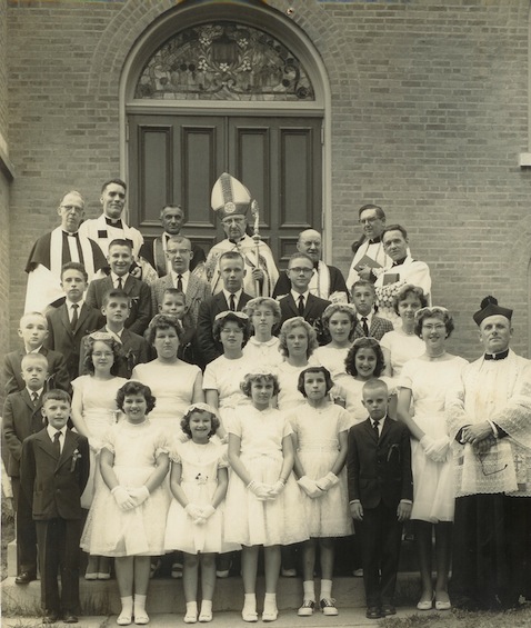 Confirmation at the hands of Bishop Leon Grochowski in 1962