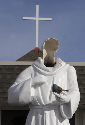 St. Francis attacked